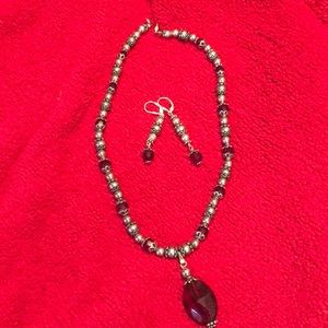 Sterling Silver Necklace and Earrings